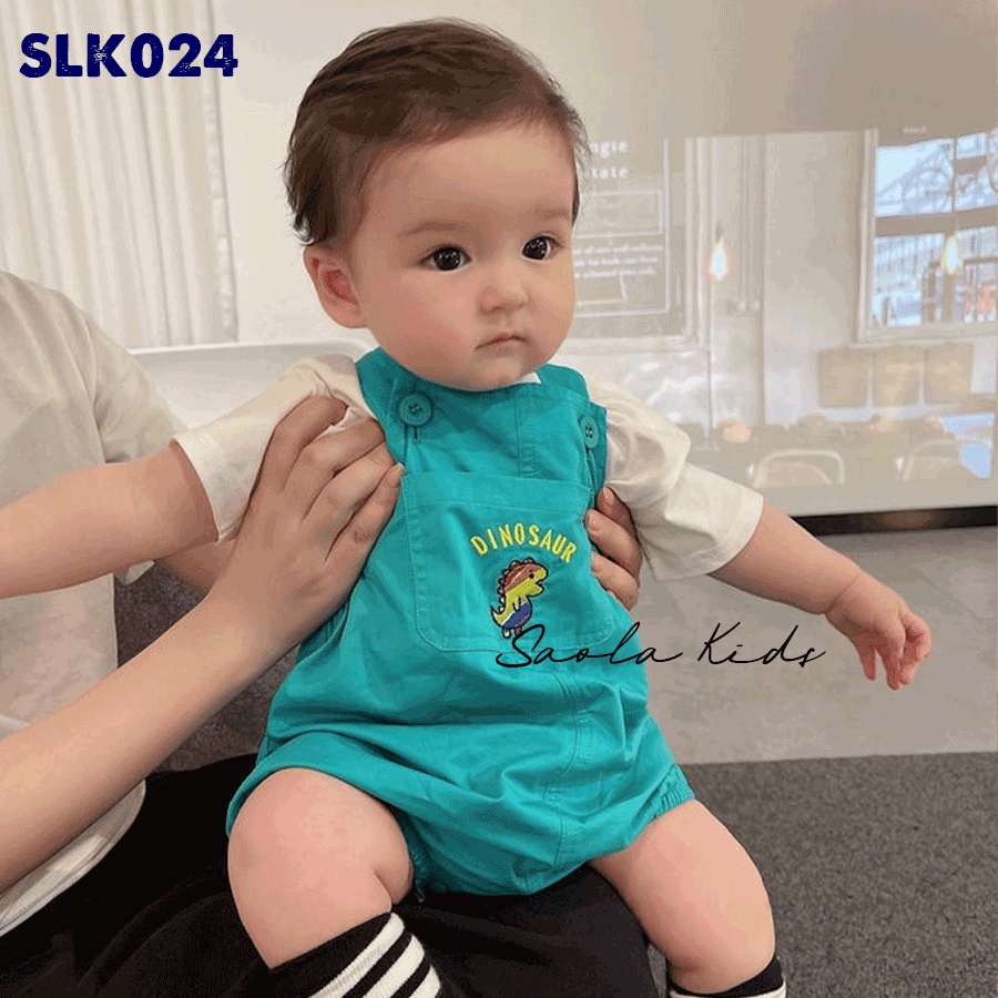 SLK024 - Yếm vải thô cosplay khủng long cho bé