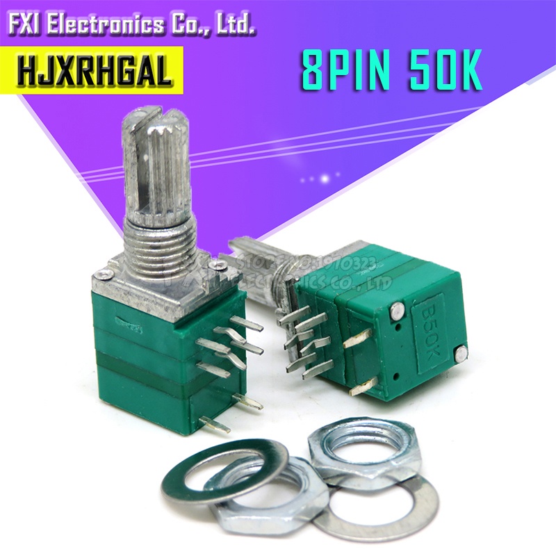 Bộ 5 Chiết Áp Khuếch Đại Âm Thanh RV097NS 10K 50K B50K 8pin Trục 15mm
