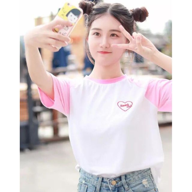 Áo tay lỡ phối màu