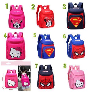 [Freeship_50k] Ba lô siêu nhân người nhện, kitty cho bé đi học mẫu giáo 1-3 tuổi (Cam kết hàng y hình)