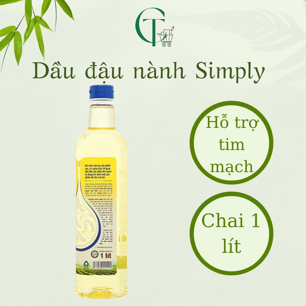 Dầu ăn Simply đậu nành 1L