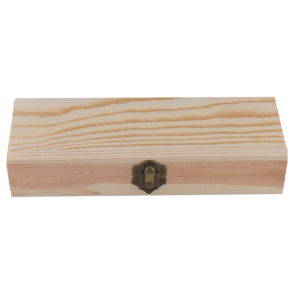 Hộp đựng bút chì bằng gỗ hình chữ nhật có khóa di động cho trẻ em