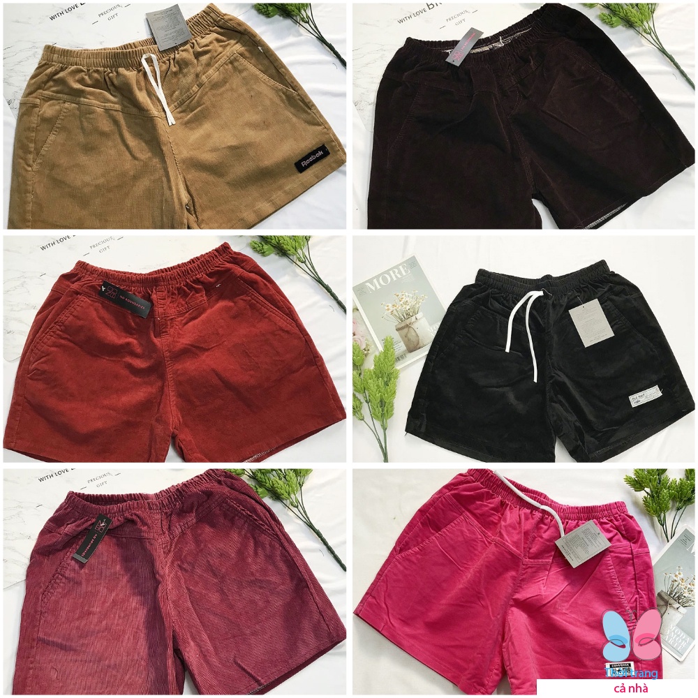 Quần đùi nữ chất nhung freesize từ 42-48kg, quần short nữ - QG59