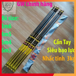 ( đại hạ giá ) [Nhấc Tĩnh 3.5kg] Cần Câu Tay GW 8H đủ size 3m6 - 6m3 vàng đen Chính Hãng ( giá rẻ vô địch )