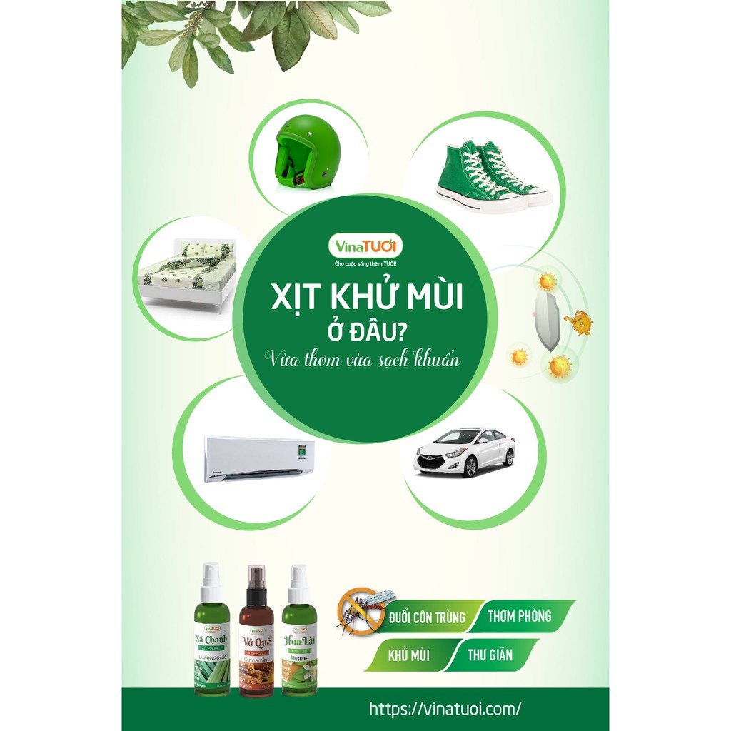 20 loại TINH DẦU VINA TƯƠI 10ml - chọn Treo hoặc Xông