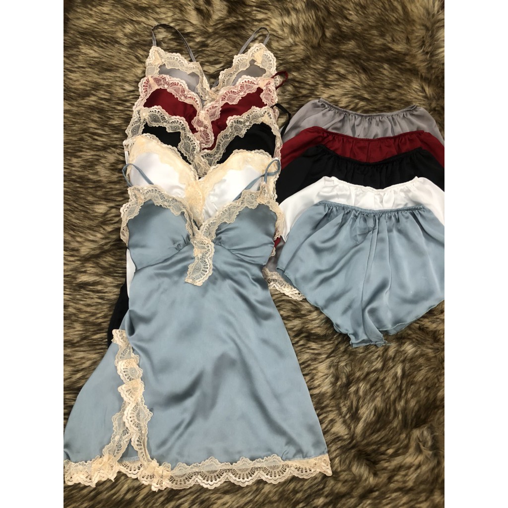 Đầm Ngủ cao cấp💗 [FreeShip] váy ngủ sexy ❣️Có Video Thât❣️Lụa Satin Mềm Mịn Quyến Rũ | BigBuy360 - bigbuy360.vn