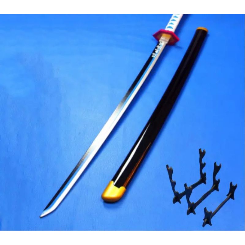 Mô hình kiếm gỗ cosplay kimetsu no yaiba 1m nhân vật tomioka giyuu