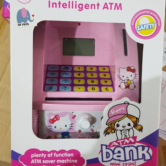 Ống Heo Tiết Kiệm Tiền Hình Cây Atm Hello Kitty