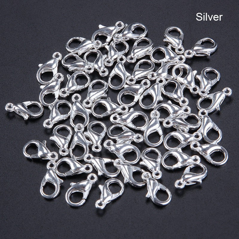 50 khóa hợp kim nhiều màu lựa chọn dùng để làm trang sức DIY