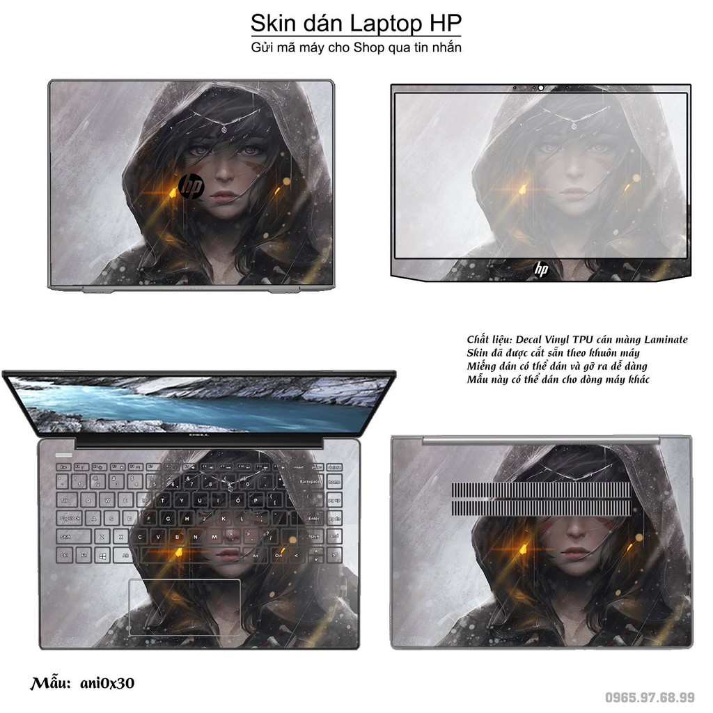 Skin dán Laptop HP in hình Anime image (inbox mã máy cho Shop)