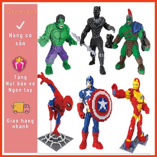 Bộ Mô Hình Lắp Ráp 3D Nhân Vật Tuổi Thơ Các Anh Hùng Marvel l Lego Linkgo 3D Nhân Vật Hoạt Hình