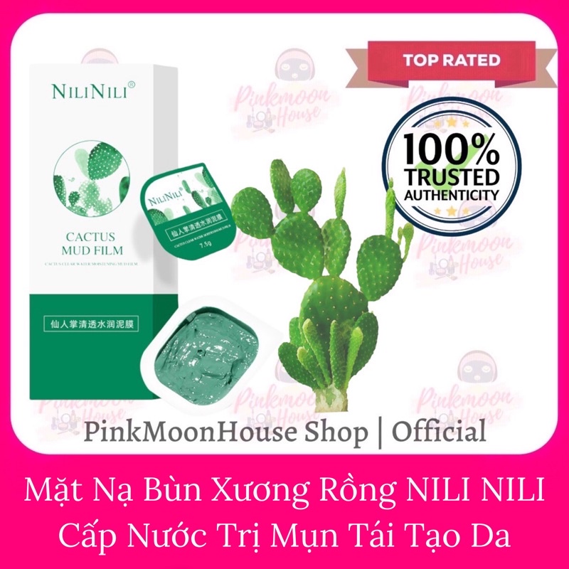 Mặt Nạ Bùn Xương Rồng Cấp Ẩm Trắng Sáng Tăng Đàn Hồi
