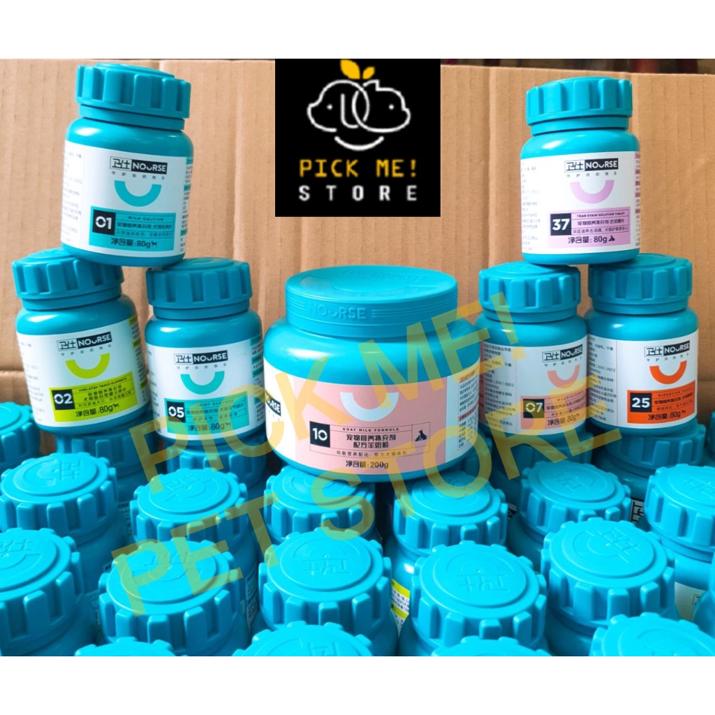 [Hộp 160v] Viên NOURSE Dinh Dưỡng, Sữa Dê cho CHÓ  - Số 01 02 05 07 10 25 37