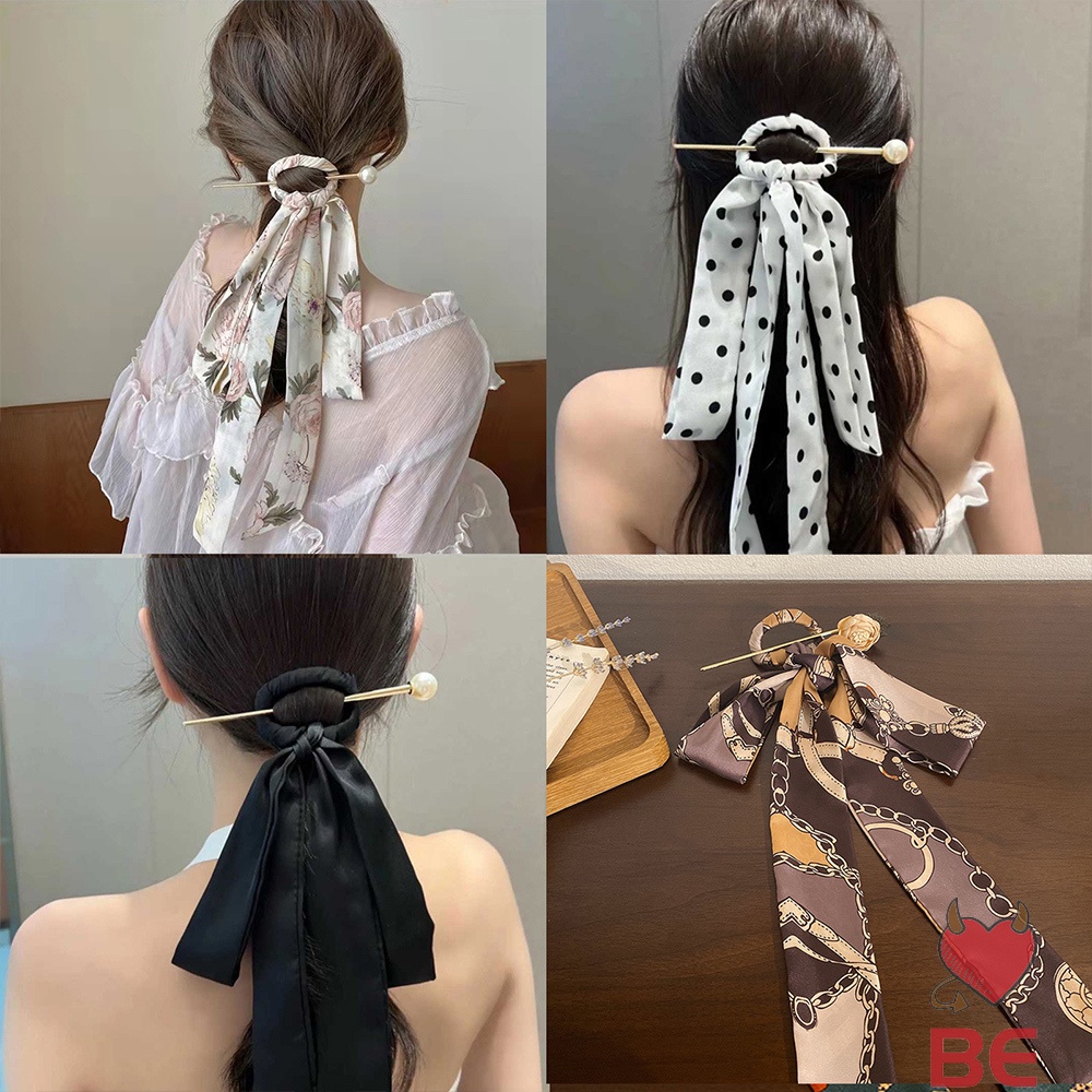 Khăn Quàng Cổ Bằng Lụa Satin In Họa Tiết Đa Chức Năng Cho Nữ