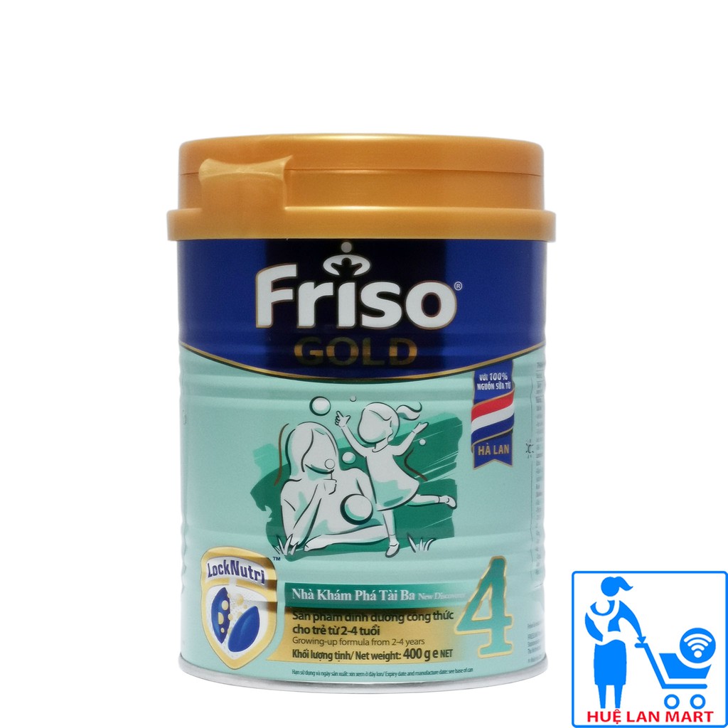 [CHÍNH HÃNG] Sữa Bột Friesland Campina Friso Gold 4 - Hộp 400g (Nhà khám phá tài ba, sản phẩm dinh dưỡng công thức)