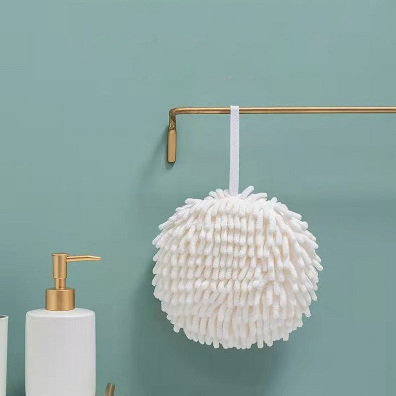 1 Khăn Lau Tay / Khăn Lau Tay Hai Mặt Thấm Nước Nhanh Khô Có Dây Treo Dành Cho Phòng Tắm