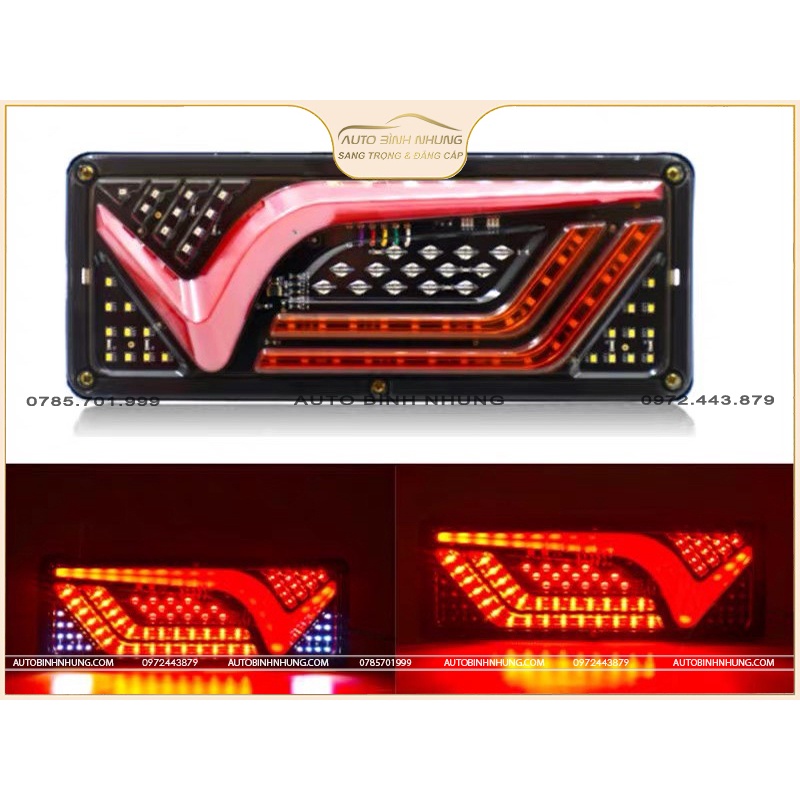 Đèn Led hậu xe tải , đèn cảnh báo dừng đỗ xe tải, đèn hậu xi nhan xe tải 12v-24v
