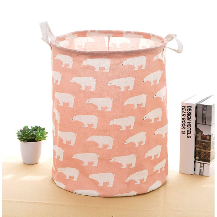 Túi đựng đồ lớn họa tiết xinh gấp gọn tiện dụng (hàng vải bố đẹp)