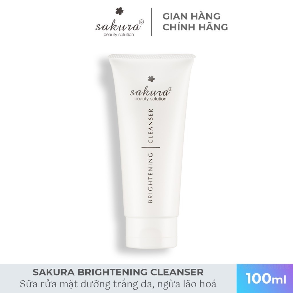 Sữa rửa mặt trắng da Sakura Brightening Cleanser 100ml - Mỹ Phẩm Mai Hân