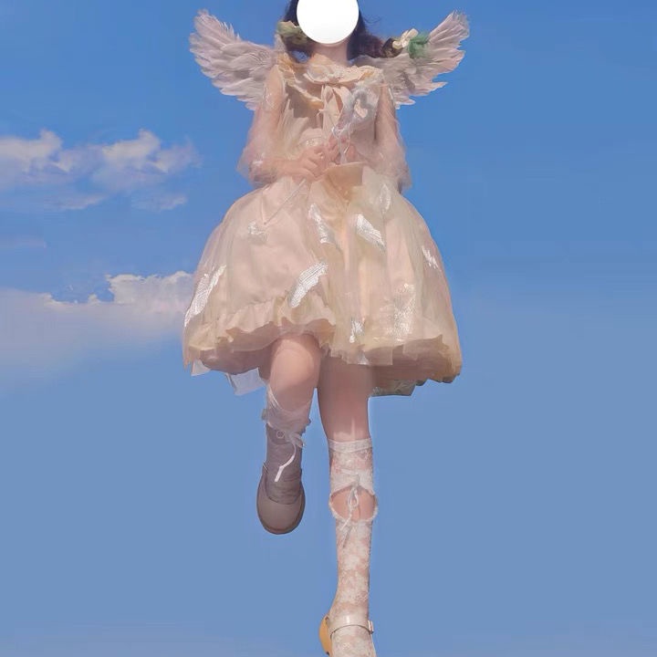 Đầm Tay Dài Kiểu Lolita Mềm Mại Cho Bé Gái