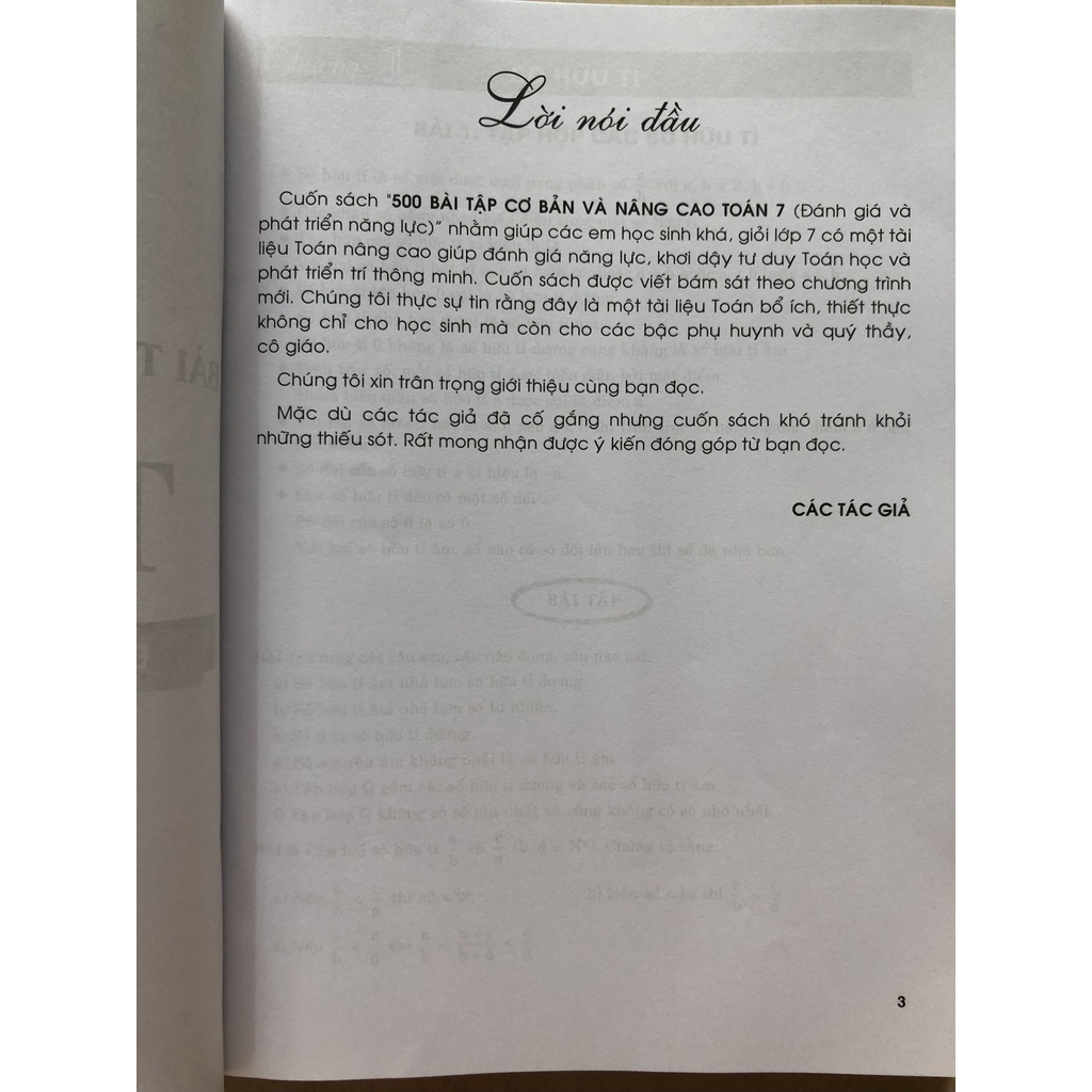 Sách - 500 bài tập cơ bản và nâng cao Toán 7