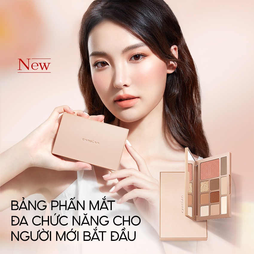 Bảng Phấn Mắt Carslan 10 Màu Trang Điểm Đa Chức Năng Phấn Má Hồng Phấn Bắt Sáng Tạo Khối Người mới bắt đầu phải mua 12g