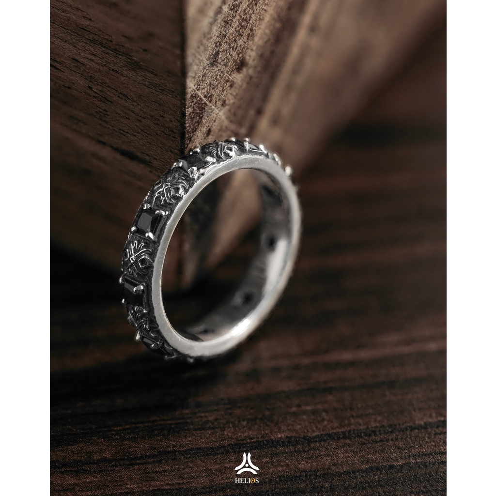 Nhẫn bạc nam, nữ HeliSilver Stone Lotus Helios Original S925