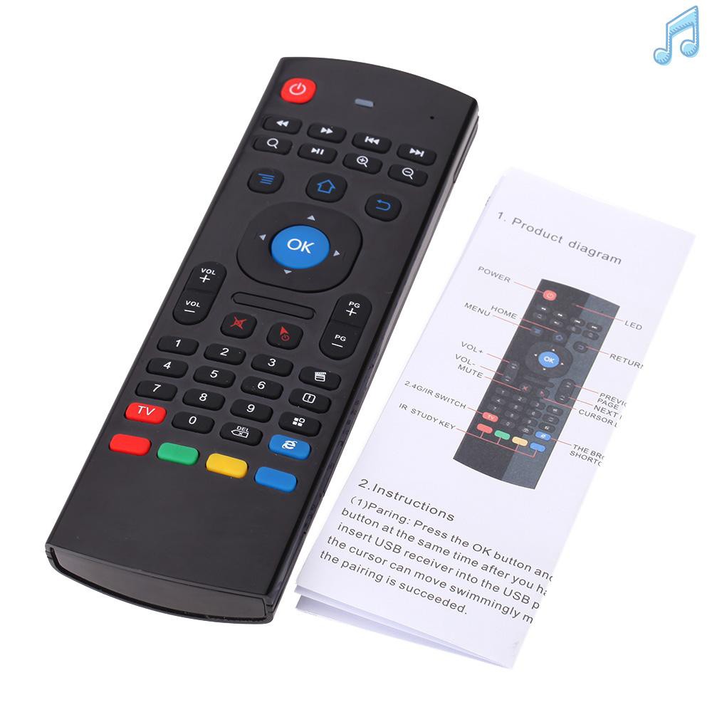 BY MX3 Portable 2.4G Wireless Remote Control Keyboard Controller Air Mouse for Smart TV Android TV box mini PC HTPC