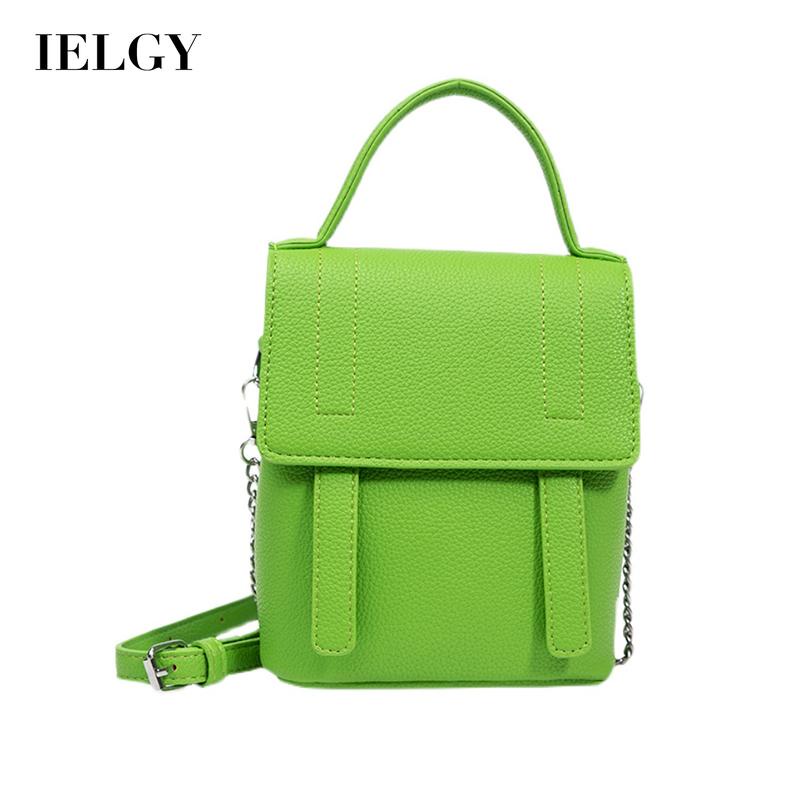 IELGY Túi Đeo Vai Màu Sắc Trơn Phong Cách Hàn Quốc Thời Trang Cho Nữ