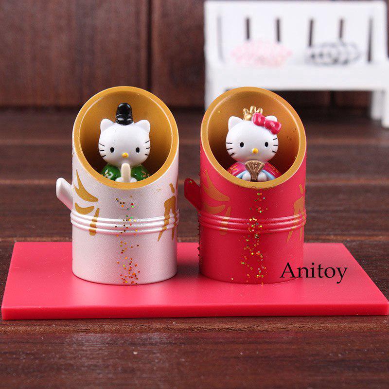 Set 2 mô hình Hello Kitty đồ chơi dễ thương