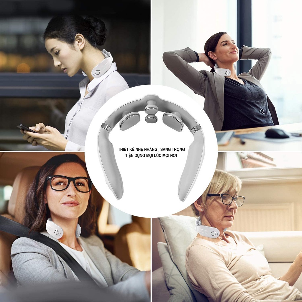 Máy Mát Xa Cổ Vai Gáy + Toàn thân Hunza H56 Chính Hãng, Máy Mát Xa Thư Giãn Trị Liệu Đa Năng