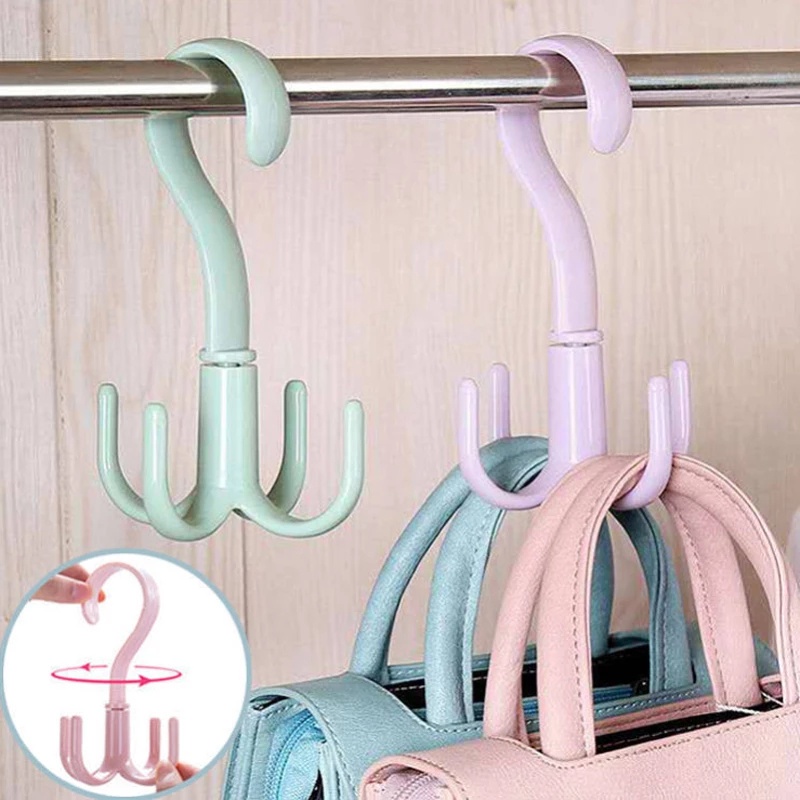 Móc Treo Khăn Quàng Cổ Bốn Tầng Xoay 360 Độ Sáng Tạo Đa Năng