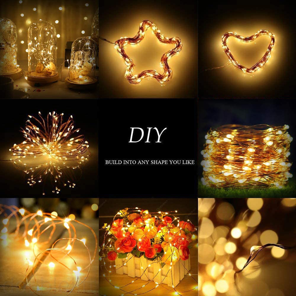 Yard String Light Solar Power Copper Wire Garden Light Chain IP55 Waterproof Decoration Lamp String doublelift store