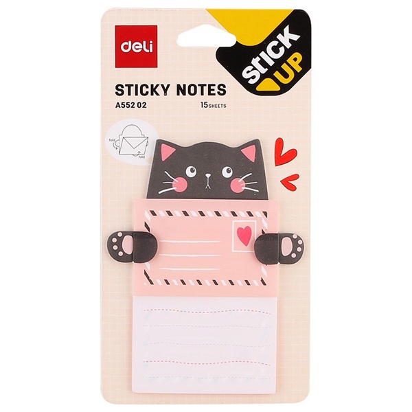Giấy Note Hình Thú Deli A55202 (Mẫu Màu Giao Ngẫu Nhiên)