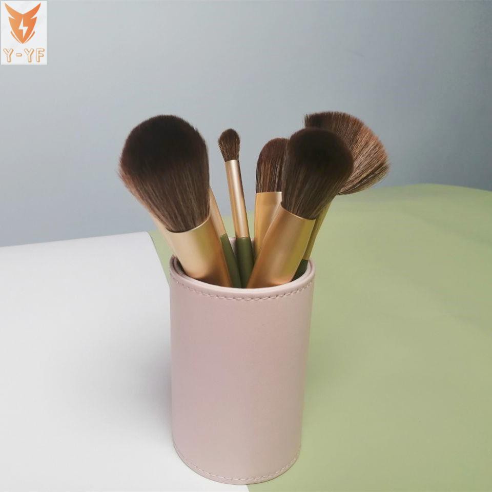 Makeup brush green 10 sets of brushes, foundation brush, loose powder brush, concealer brush, smudge brush, high-value makeup brush