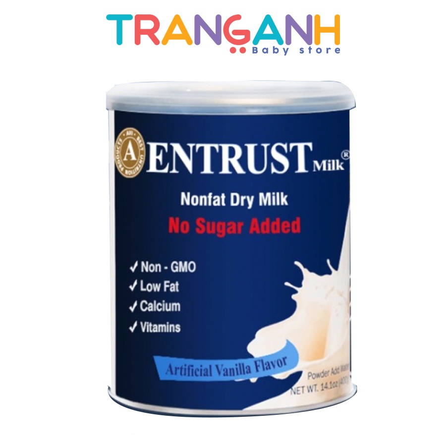 Sữa Entrust Mỹ vị vani không đường 400g