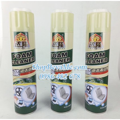 Chai xịt bọt vệ sinh ghế da FOAM CLEANER. Chất tẩy vệ sinh ghế da, sofa văn phòng, nhà, xe hơi