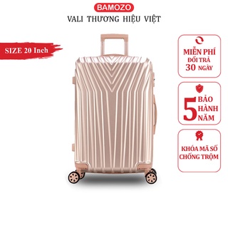 Vali du lịch khóa kéo Bamozo Jessie size 20inch- Chống Va Đập, Trầy Xước-Bảo hành 5 năm