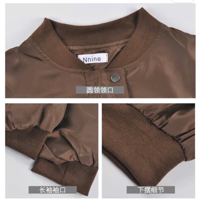 Áo khoác bomber dù dáng croptop