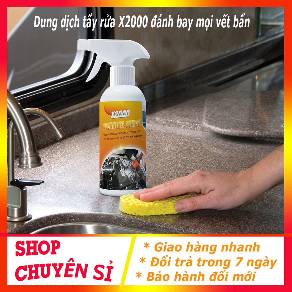 Chai Xịt Tẩy Rửa Đa Năng Clean Spray X2000 Siêu Sạch, Dung Dịch Tẩy Rửa Vết Ố Bẩn Số 1 Nhật Bản T