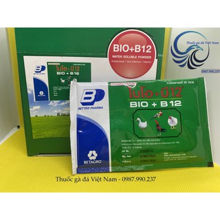 Combo 2 gói BIO B12 dùng tốt cho gà chọi, gà tre, gà đá, gà kiểng, chim cảnh