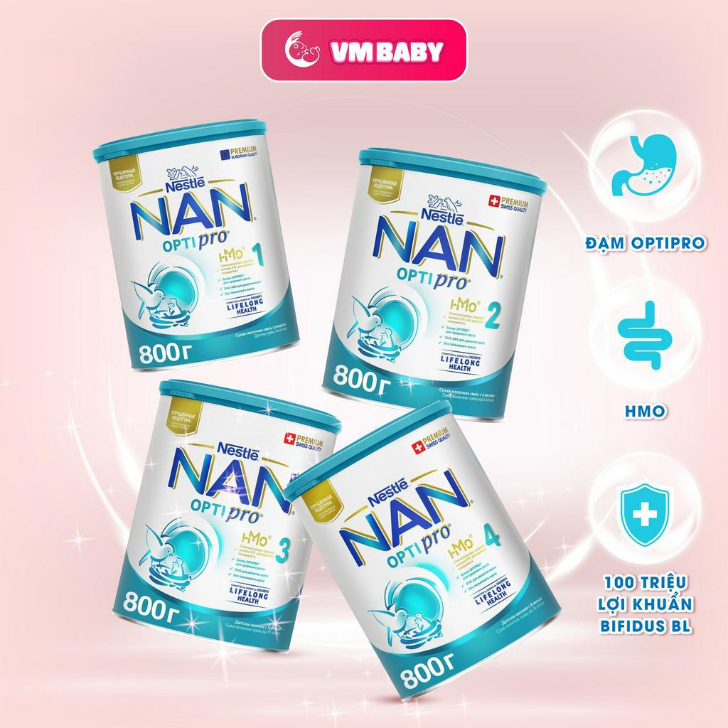 [DATE DÀI] Sữa Nan Optipro Nga số 1,2,3,4 hộp 800g cho bé, sữa công thức cho trẻ phát triển toàn diện