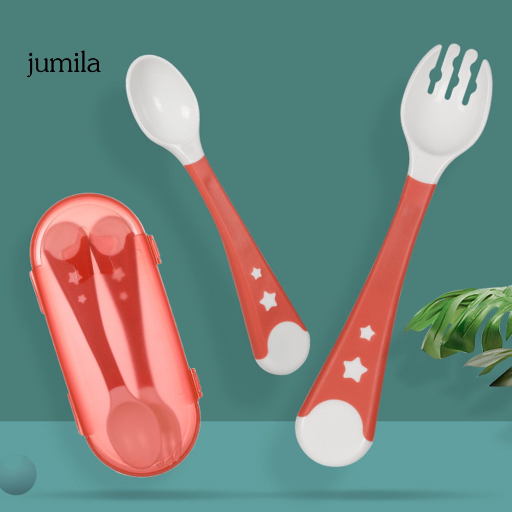 Set 2 Muỗng Nĩa Tập Ăn Cho Bé