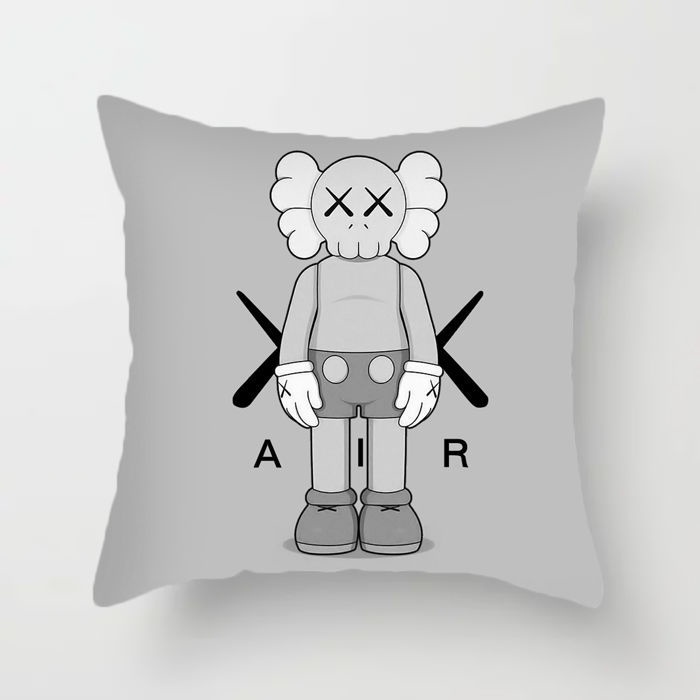 Gối Đệm Ghế Sofa In Hình Kaws/Sesame Street/Kaw Pokémon Ấm Áp Không Gối