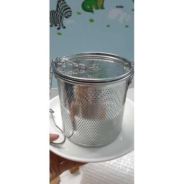 Giỏ  đựng lọc gia vị nhúng nồi phở, nồi nước lèo đường kính 12cm, cao 12cm
