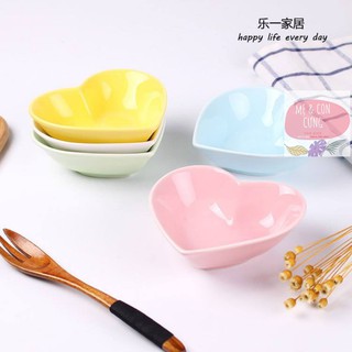 Bát sứ ăn dặm 💕freeship💕 decor hình trái tim, bát sứ đẹp size nhỡ 150ml