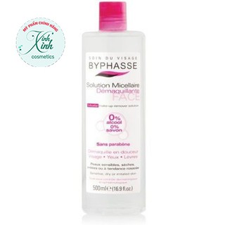 Nước tẩy trang byphasse face make-up remover 500ml