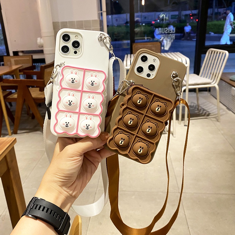 Ốp Điện Thoại Dẻo Họa Tiết Gấu / Thỏ Dễ Thương Cho Iphone 14 13 Pro Max 12 Mini 11 X Xs Xr 5 5s 6 6s 7 8 Plus Se 2020