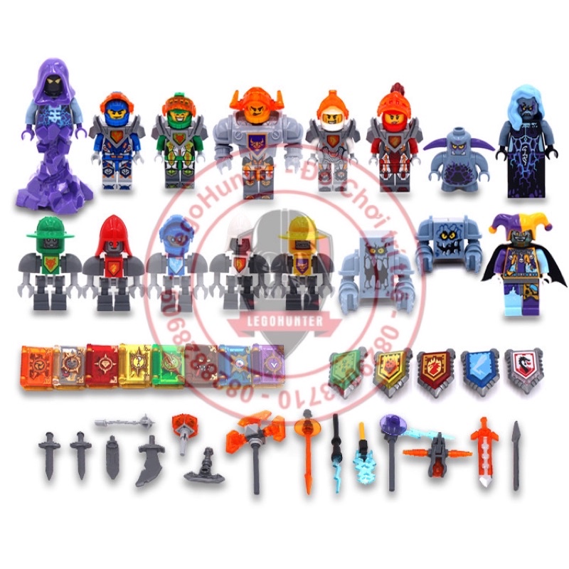 Nonlego Nexo Knight mô hình lắp ráp các nhạn vật hiệp sỹ , robot và nhân vật phản diện