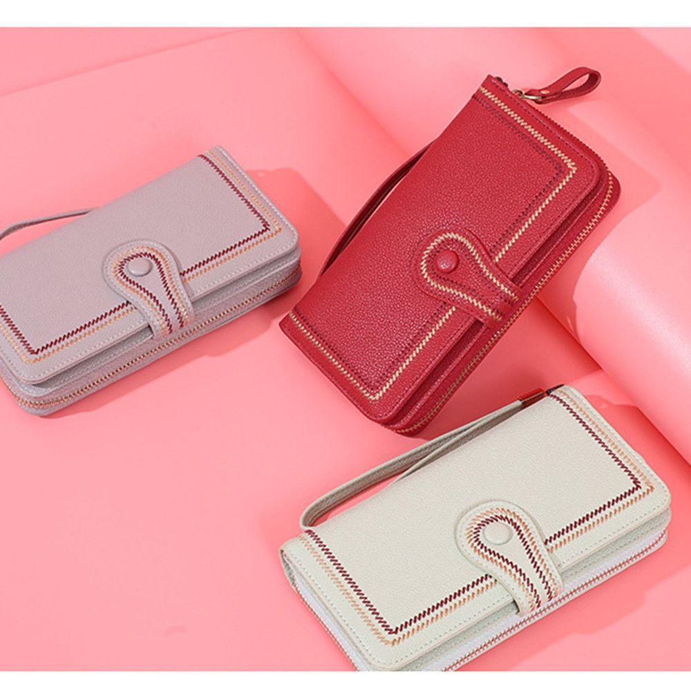 Ví Da Cầm Tay Có Khóa Kéo Thời Trang Cho Nữ